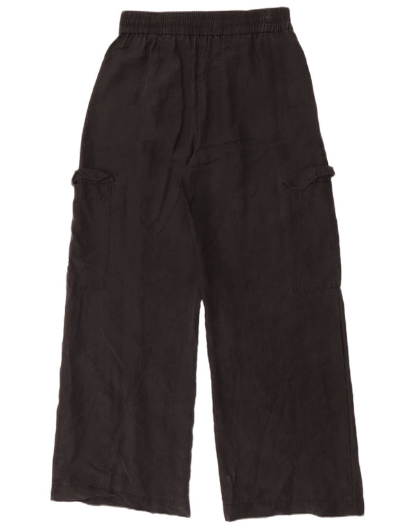 Женские широкие брюки карго Marks & Spencer UK 10, маленькие W30 L30, черные