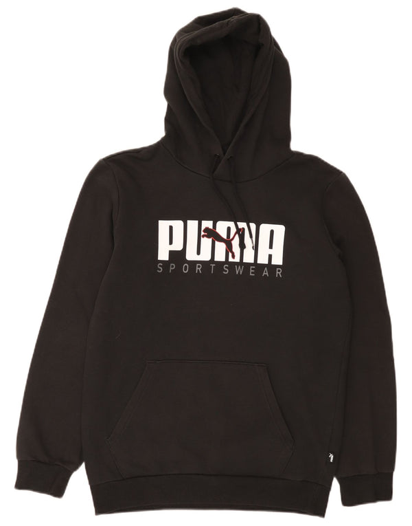 Мужской джемпер с капюшоном с рисунком Puma XS, черный хлопок