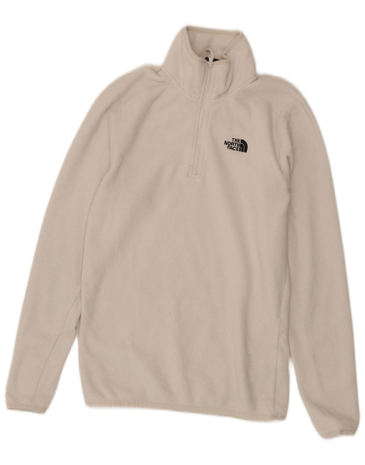 Мужской флисовый джемпер с воротником на молнии The North Face, маленький бежевый, полиэстер