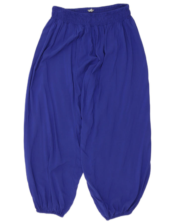 Женские брюки-шаровары Marks & Spencer, большие W32 L26, синие, вискоза