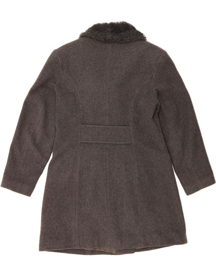 VINTAGE Womens Overcoat UK 12 Medium  Grey Wool Vintage Vintage and Second-Hand Vintage from Messina Hembry 