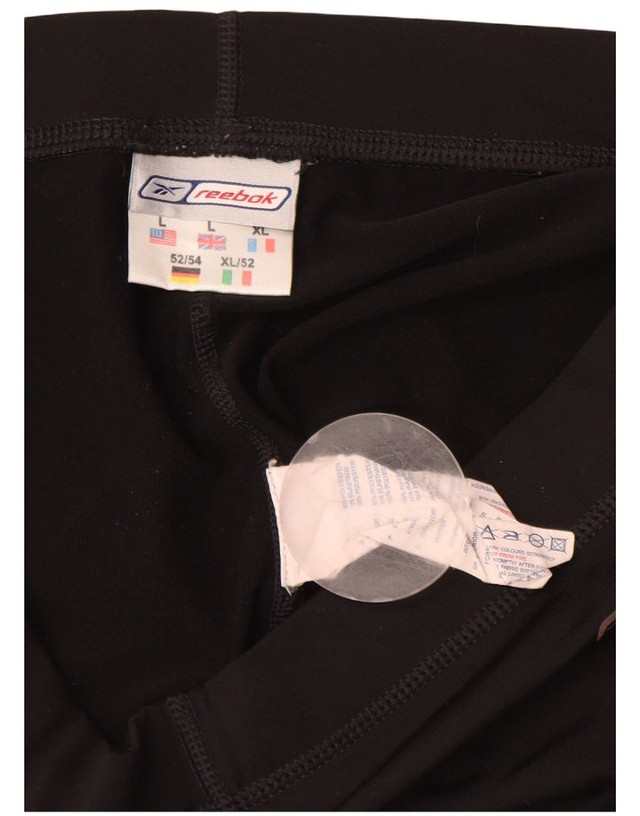 Женские спортивные шорты Reebok UK 14, большие черные, полиэстер