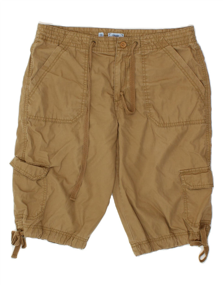 IZOD Womens Cargo Shorts US 8 Medium W30  Brown Cotton Vintage Izod and Second-Hand Izod from Messina Hembry 