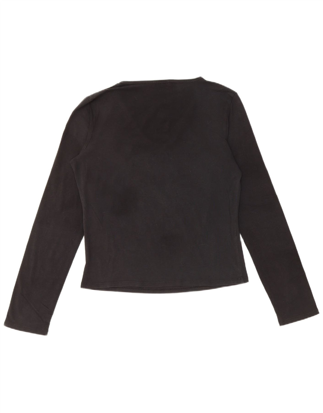 ICEBERG Женский укороченный топ с рисунком с длинным рукавом IT 46, большой черный с цветочным принтом