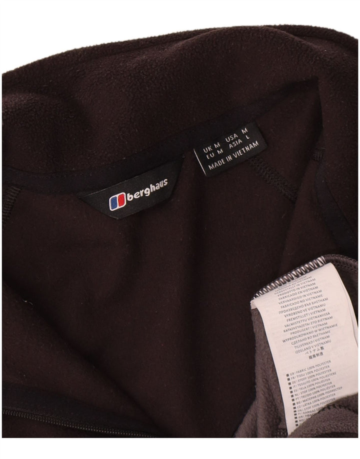 Berghaus Мужской флисовый джемпер с воротником на молнии, средний черный, полиэстер с цветными блоками