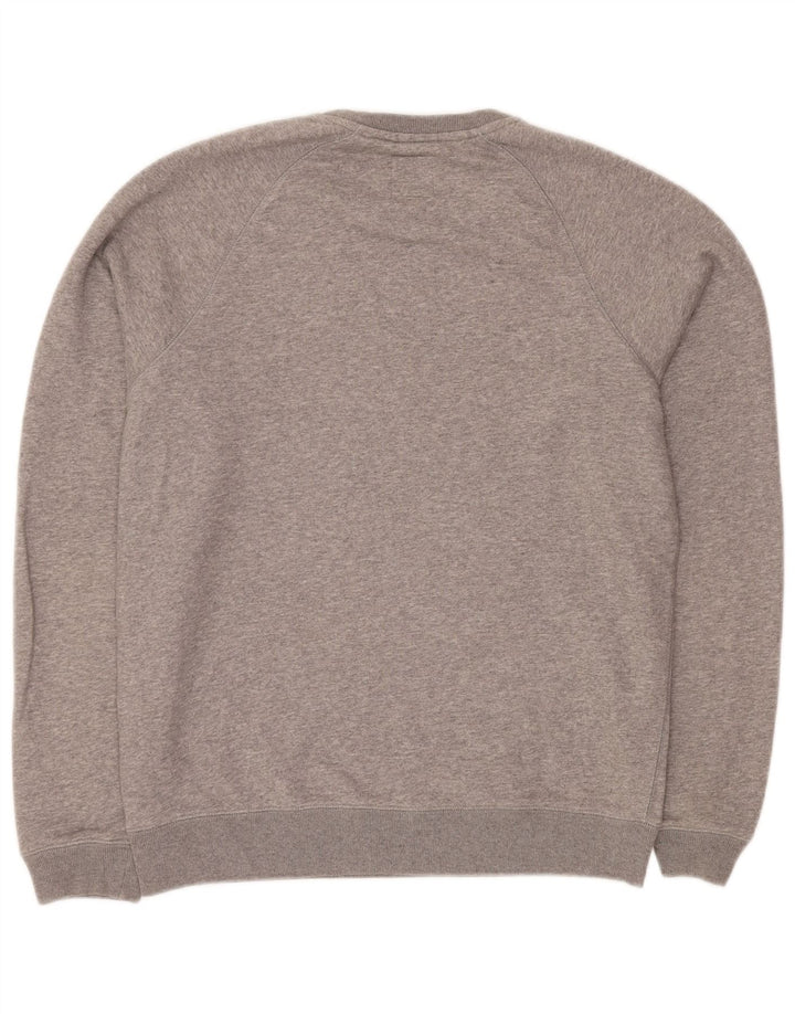 Мужской свитшот с рисунком Jack Wills, хлопковый джемпер среднего серого цвета в крапинку