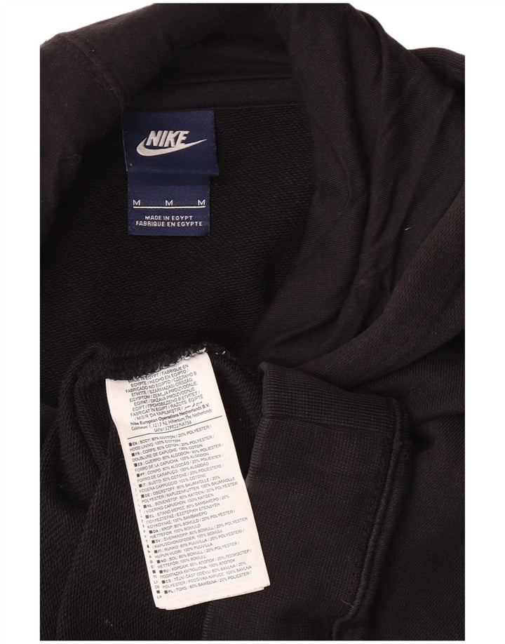 Мужской джемпер с капюшоном с рисунком Nike, средний черный, хлопковый