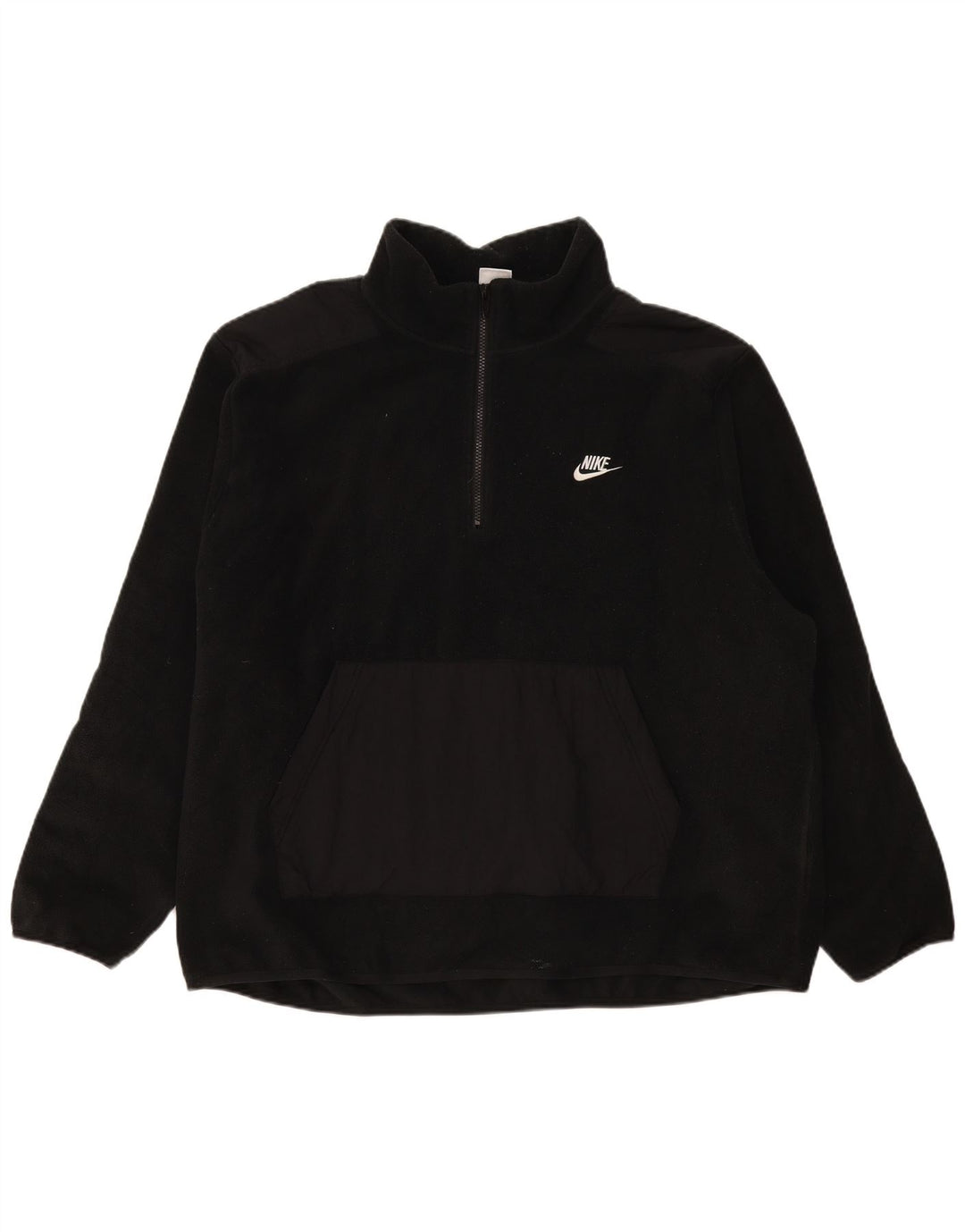 Мужской флисовый джемпер с воротником на молнии Nike 2XL, черный