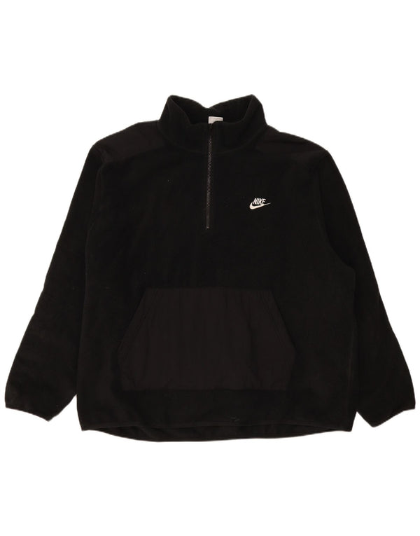Мужской флисовый джемпер с воротником на молнии Nike 2XL, черный