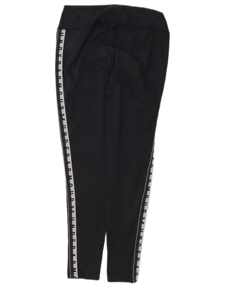 Женские леггинсы UNDER ARMOR Heat Gear UK 12, средний черный цвет с цветными блоками