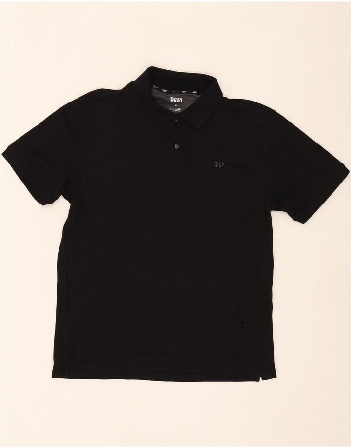 DKNY Mens Polo Shirt Medium Black Cotton Vintage Dkny and Second-Hand Dkny from Messina Hembry 