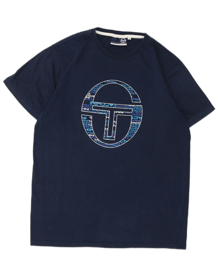 Мужская футболка с рисунком SERGIO TACCHINI, маленький темно-синий полиэстер