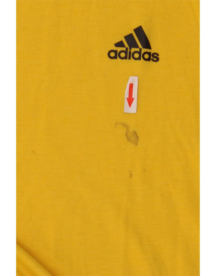 Мужская футболка Adidas Climalite, большой желтый полиэстер