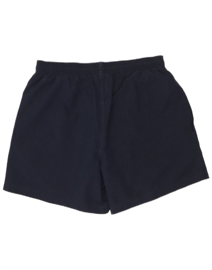 Мужские спортивные шорты ADIDAS среднего размера, темно-синие, полиэстер