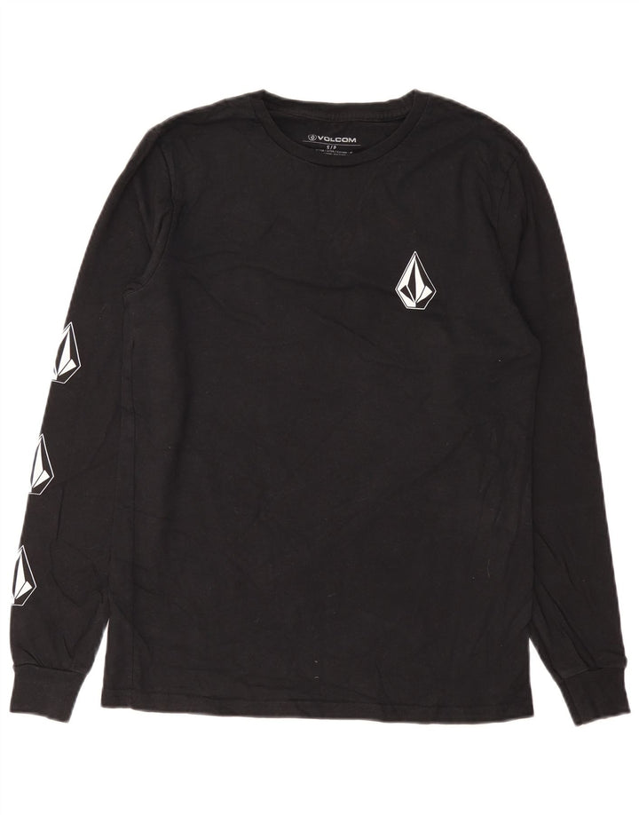 Volcom Мужской топ с рисунком с длинным рукавом, маленький черный хлопок