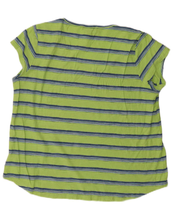 Женская футболка Chaps Top UK 18 XL, хлопковая зеленая полоска