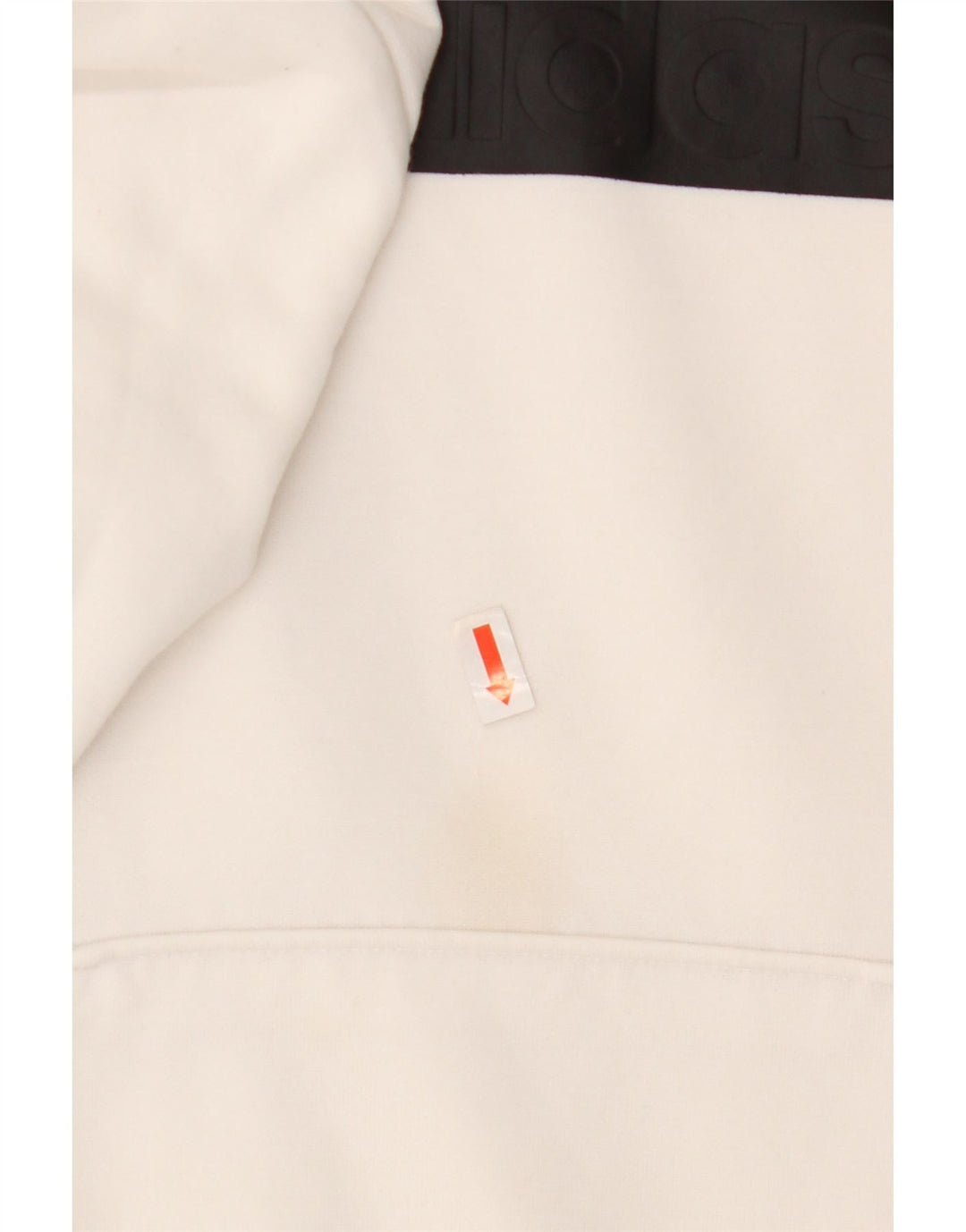 Женский джемпер с капюшоном Adidas с графическим рисунком, Великобритания, маленький размер 8/10, белый полиэстер