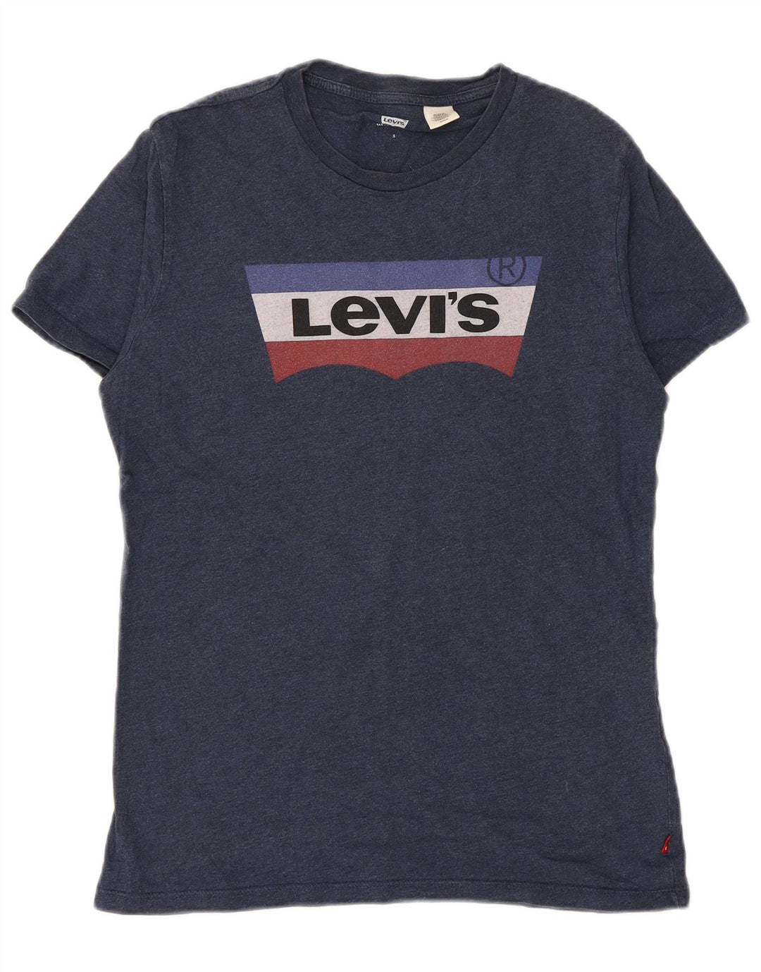 Мужская футболка с рисунком LEVI'S, маленький темно-синий хлопок