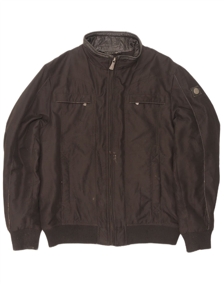Trussardi Мужская утепленная куртка-бомбер IT 52 XL Черный Полиэстер