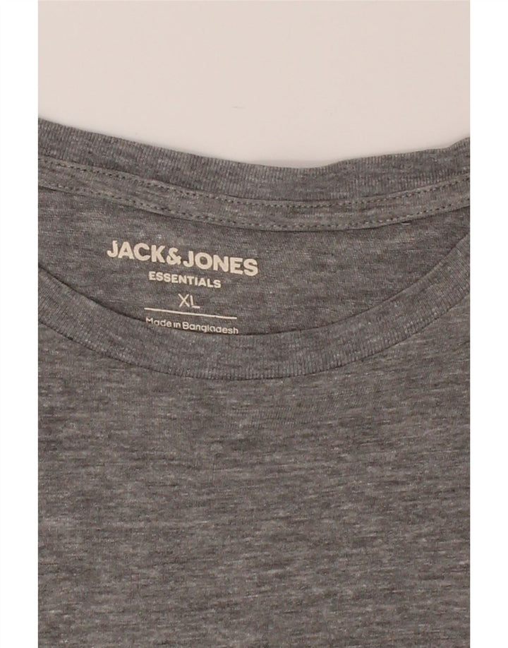 JACK & JONES Mens T-Shirt Top XL Grey Cotton Vintage Jack & Jones and Second-Hand Jack & Jones from Messina Hembry 