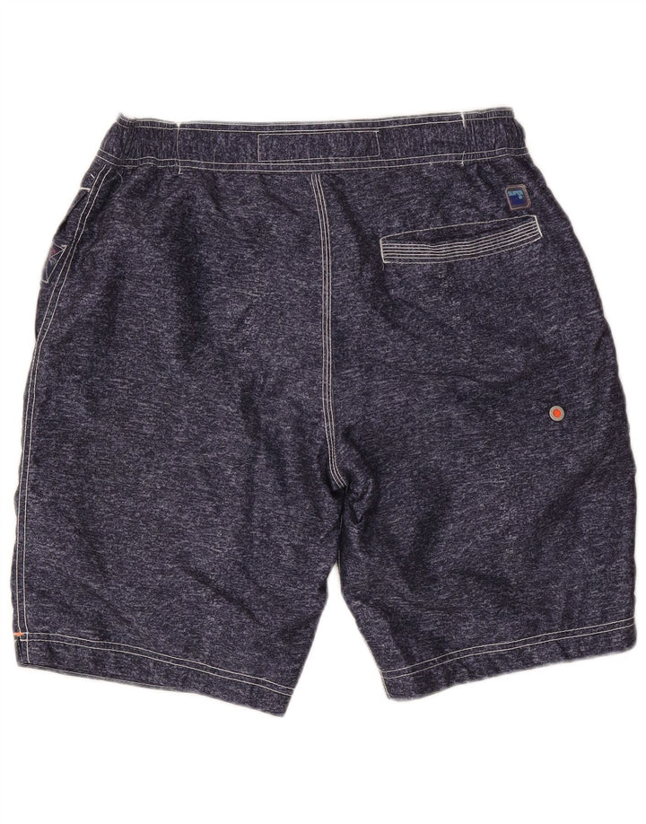 Мужские шорты для плавания Superdry с рисунком, большие темно-синие, полиэстер