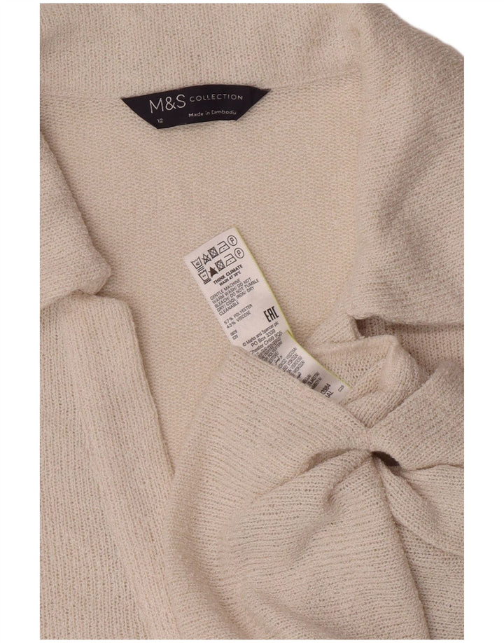 Женская рубашка поло Marks & Spencer UK 12, средний белый полиэстер