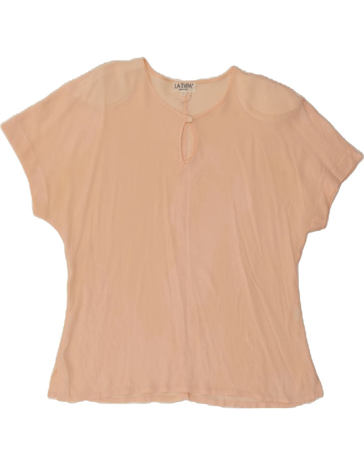 VINTAGE Womens Blouse Top IT 50 XL Beige Acetate Vintage Vintage and Second-Hand Vintage from Messina Hembry 