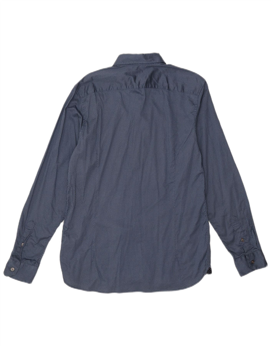 Мужская рубашка Ted Baker, размер 4, большая синяя пятнистая хлопковая рубашка