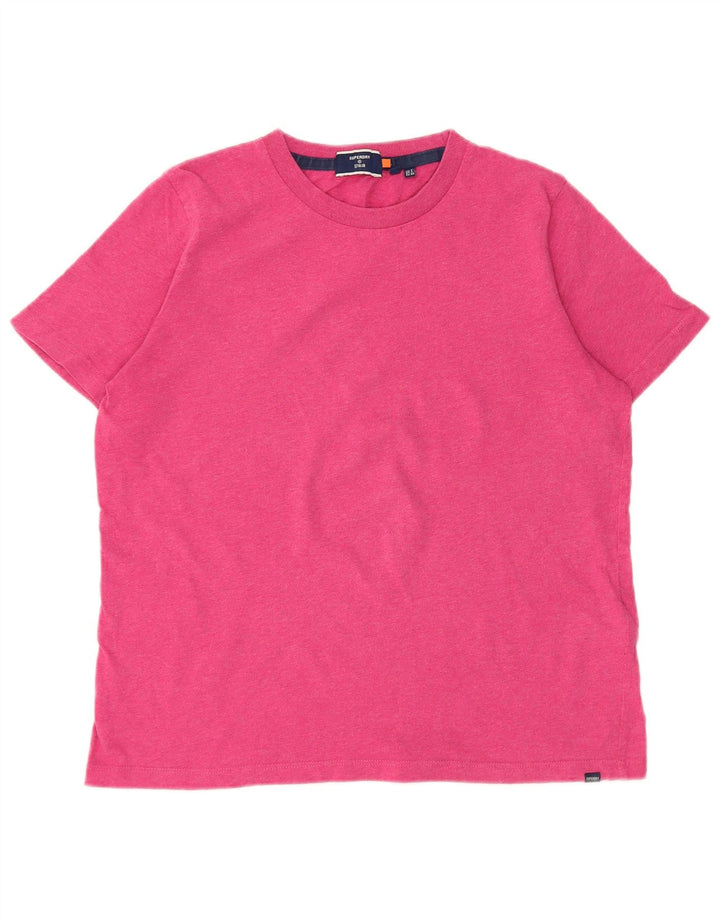 Женская футболка оверсайз Superdry Top UK 8, маленький розовый хлопок