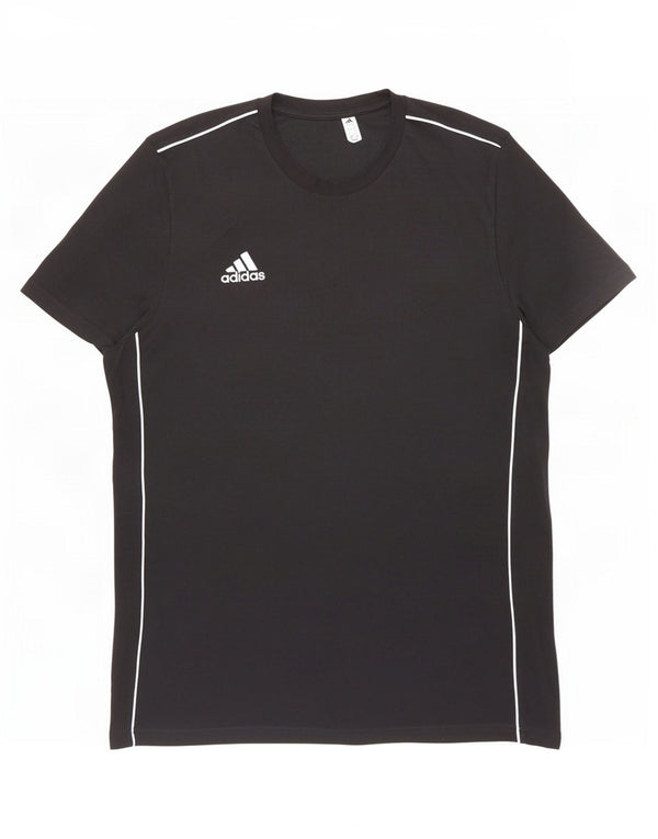 Мужская футболка Adidas Top большого размера из хлопка черного цвета