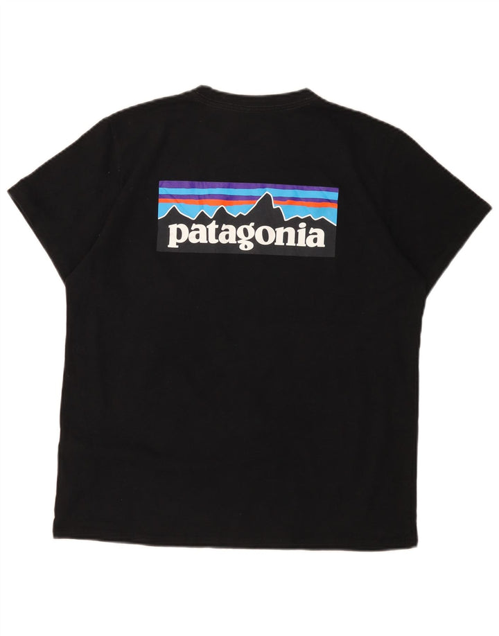 Женская футболка с рисунком Patagonia Top UK 16, большой черный полиэстер