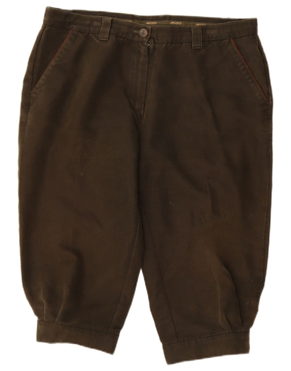 Женские шорты-бермуды Musto UK 16, большие W34, хлопок цвета хаки