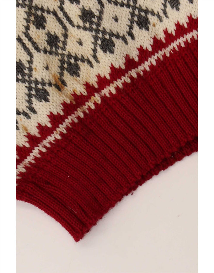 Мужской джемпер унисекс Voss с круглым вырезом, средний темно-белый Fair Isle