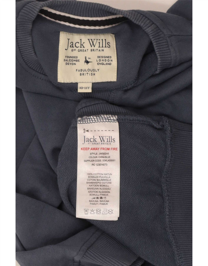 Джемпер стандартного кроя с рисунком для мальчиков Jack Wills, синий