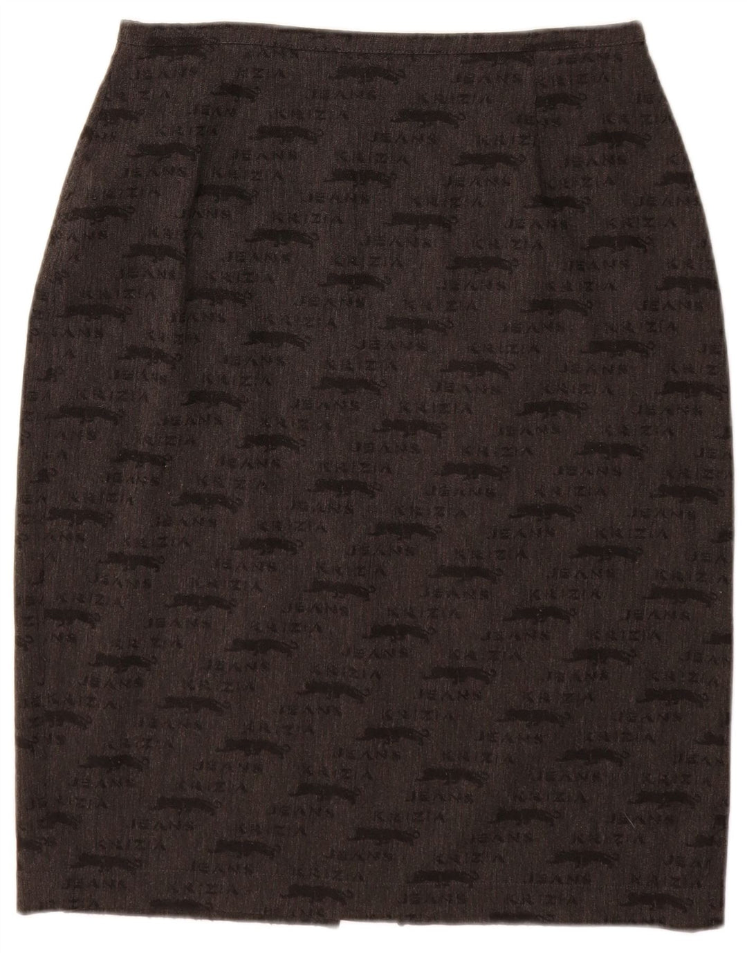 KRIZIA JEANS Женская юбка-карандаш с рисунком UK 12 Medium W28 Серая