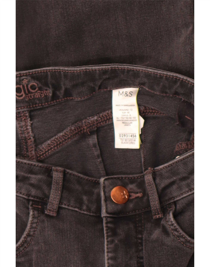 Женские джинсы узкого кроя Marks & Spencer UK 12 Medium W30 L28, черный хлопок