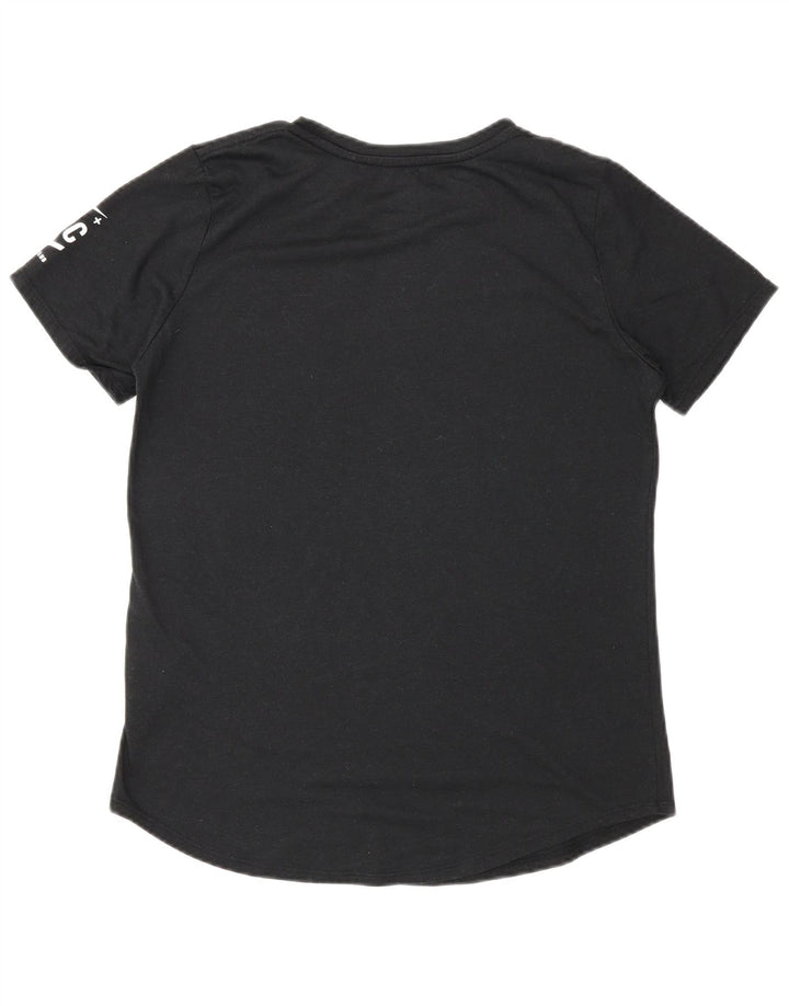Женская футболка Nike Dri Fit с графикой Top UK 14, средний черный полиэстер