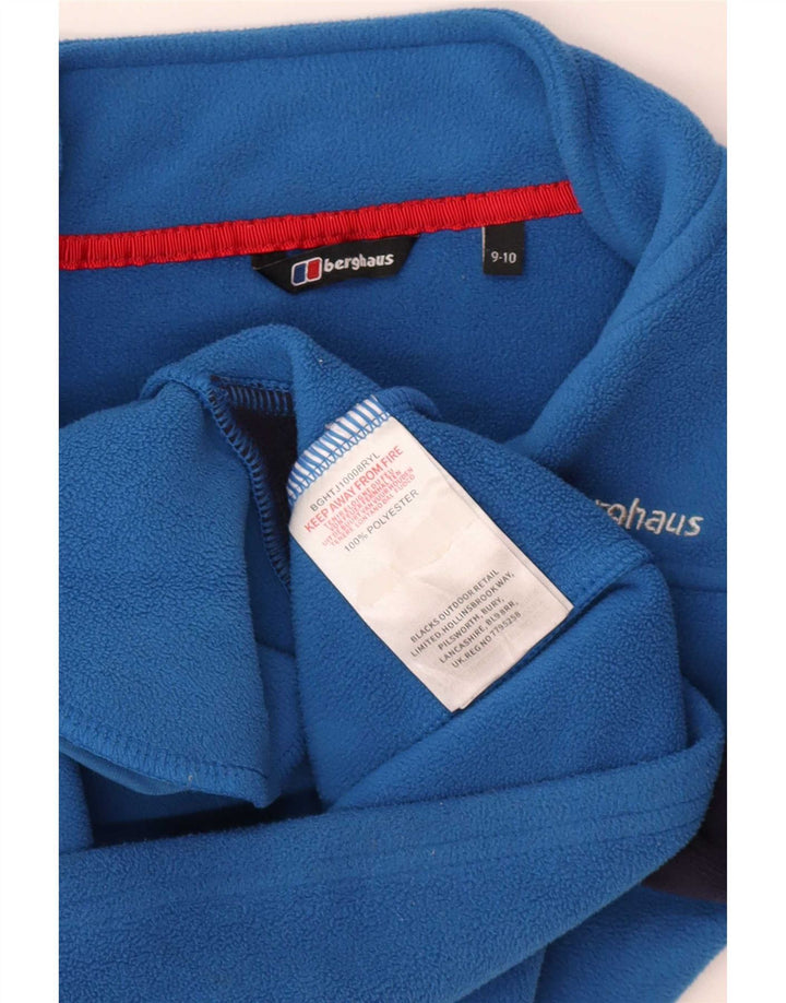 Флисовая куртка Berghaus для мальчиков 9–10 лет, синяя, полиэстер с цветными блоками