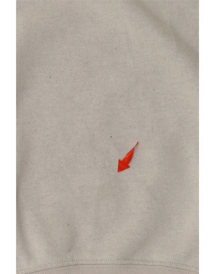 Женский укороченный свитшот большого размера NIKE UK 14, хлопковый средний серый цвет