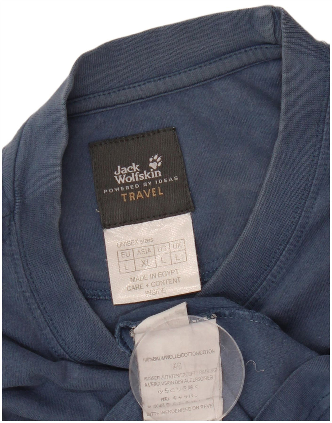 JACK WOLFSKIN Мужская футболка с рисунком, большой темно-синий хлопок