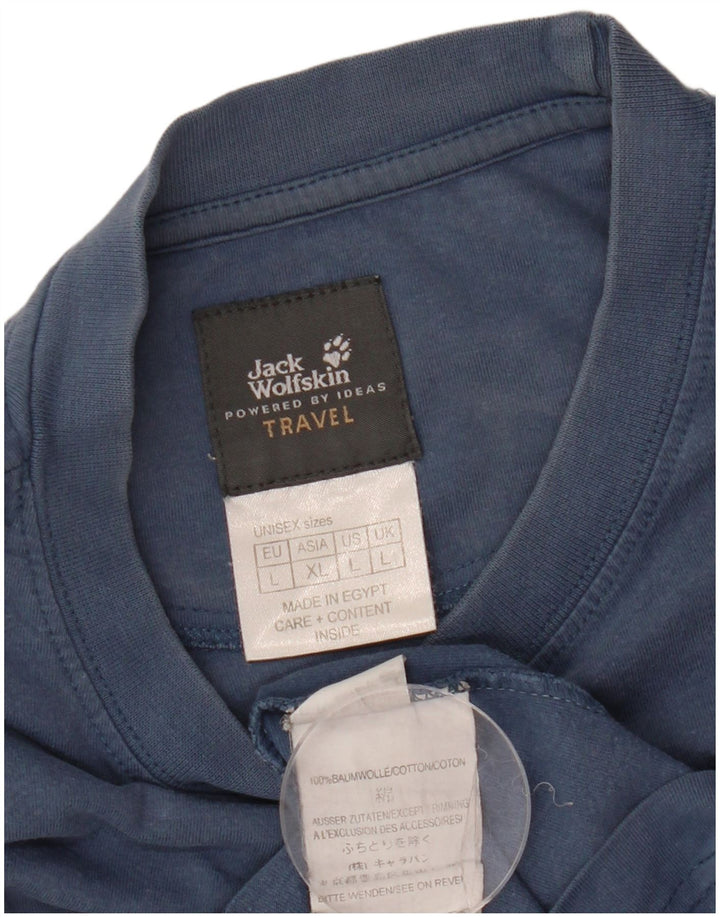 JACK WOLFSKIN Мужская футболка с рисунком, большой темно-синий хлопок