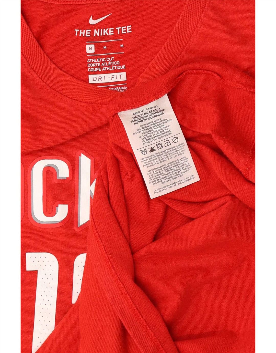 Мужская футболка с рисунком Nike Houston Rockets, средний красный хлопковый топ