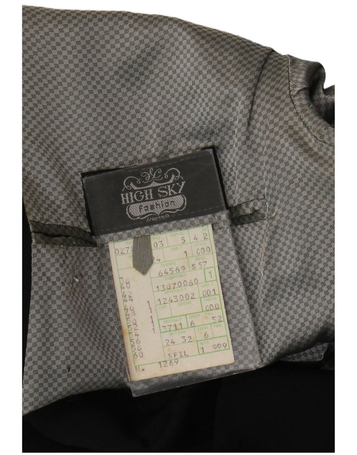 Мужской пиджак на 1 пуговице High Sky IT 52 XL, черный из натуральной шерсти