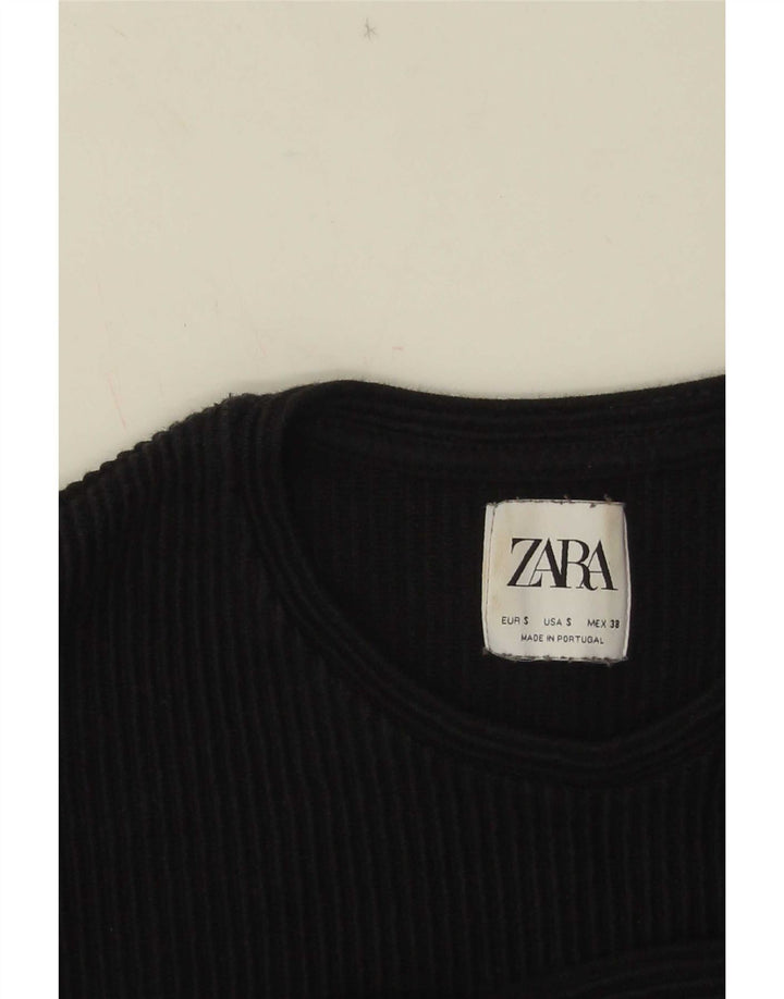 Мужской топ Zara с длинным рукавом, маленький черный хлопок