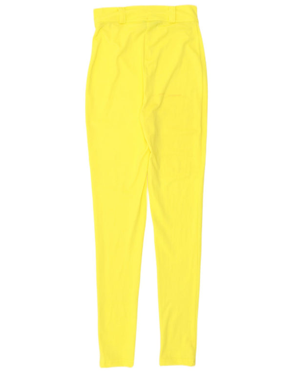 Женские леггинсы с высокой талией Gianni Versace IT 44 Medium W26 L29 Желтый нейлон