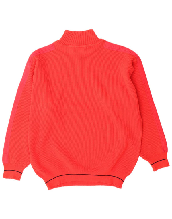 Vintage Mens Turtle Neck Jumper Sweater IT 50 Medium Red Wool