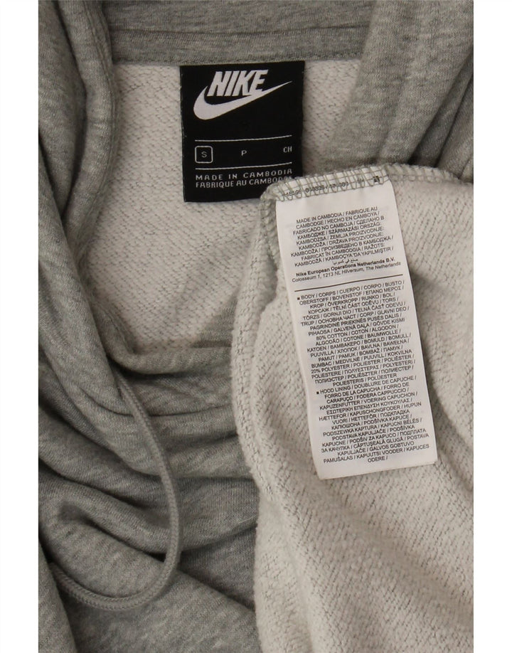 Мужской джемпер с капюшоном Nike, маленький серый, хлопковый в крапинку