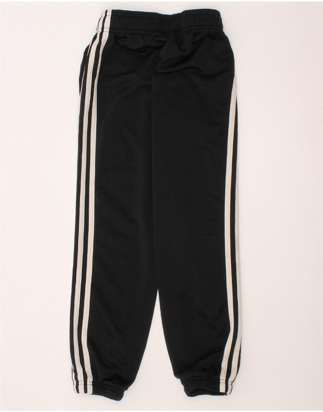 ADIDAS Boys Tracksuit Trousers Joggers 7-8 Years  Black Polyester