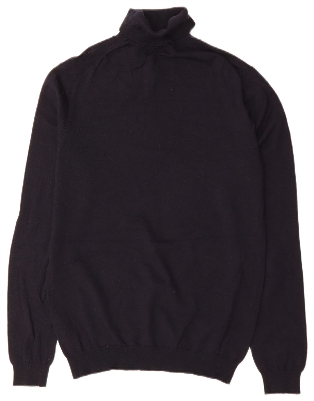 Мужской джемпер Reiss с высоким воротником, средний темно-синий шерстяной свитер