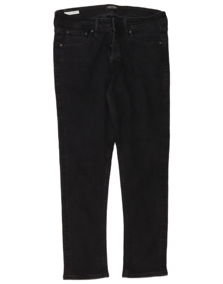 Мужские джинсы GLENN Slim W34 L30 Jack & Jones, черный хлопок
